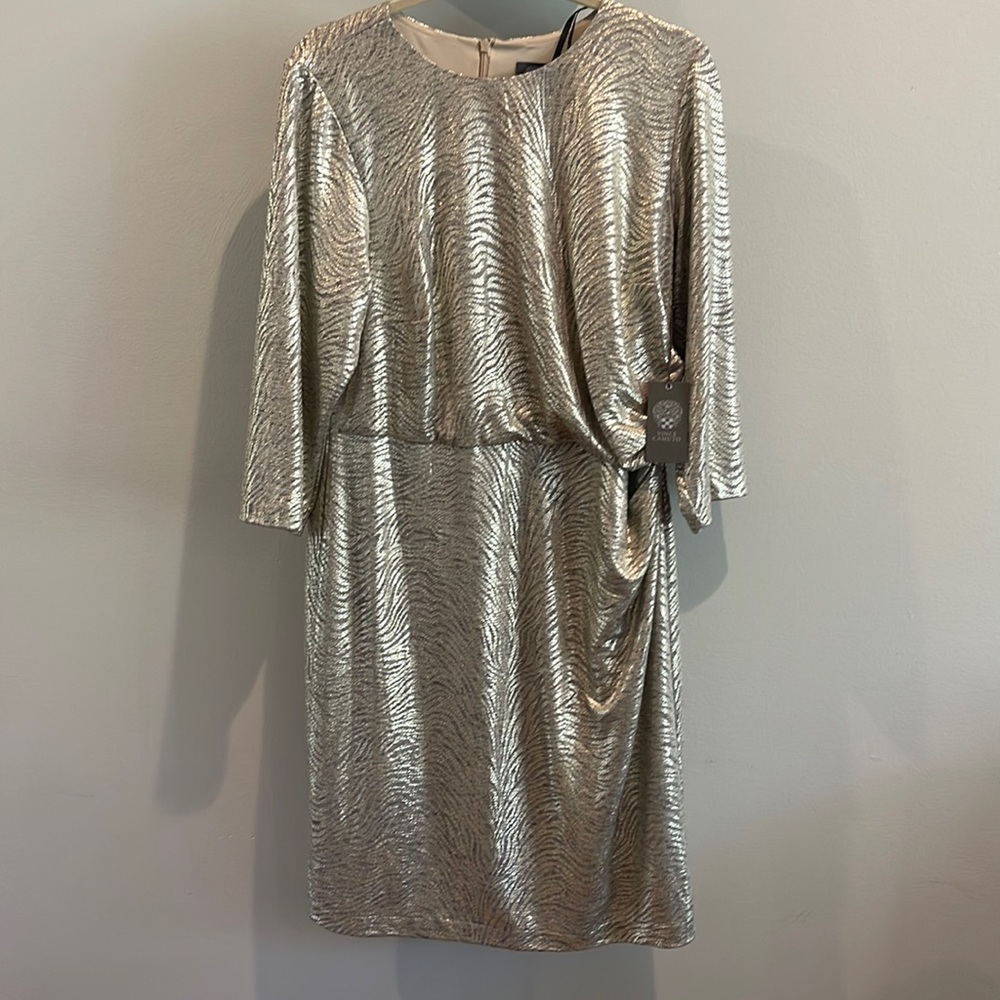 Vince Camino Dress Women’s Size 14W Gold Color New With Tags